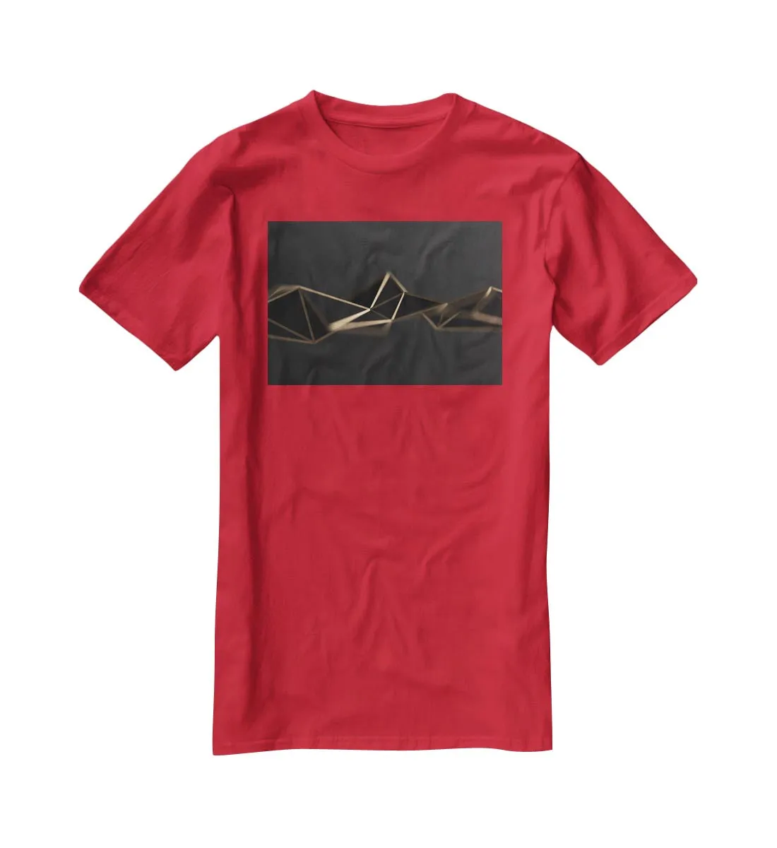 3D Gold Triangluated Surface T-Shirt