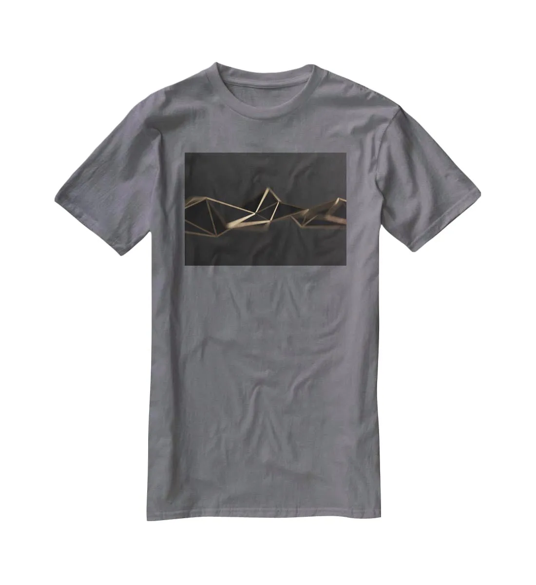 3D Gold Triangluated Surface T-Shirt