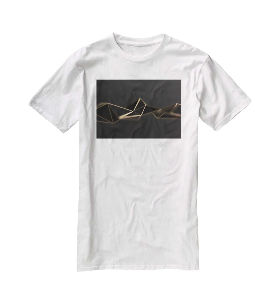 3D Gold Triangluated Surface T-Shirt