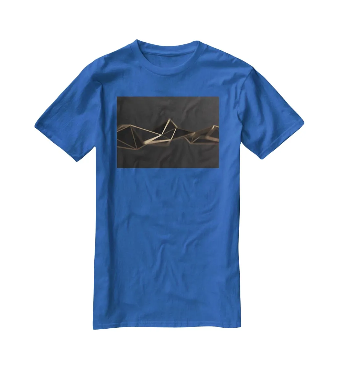 3D Gold Triangluated Surface T-Shirt
