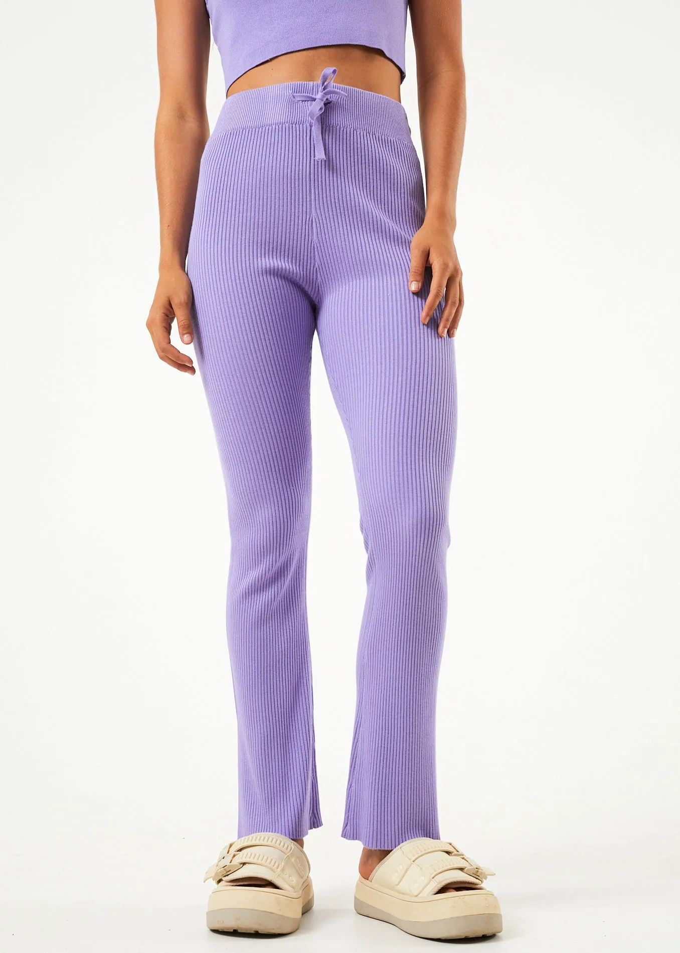 AFENDS Womens Lula - Knit Pants - Plum