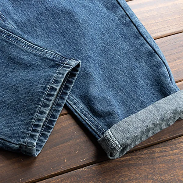 American Retro Straight Denim Jumpsuit Vintage Bib Overalls