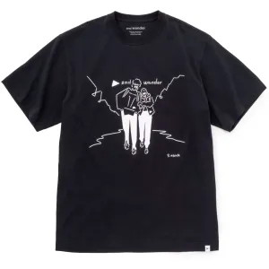 And Wander Womens Yu Nagaba Printed T-Shirt Black