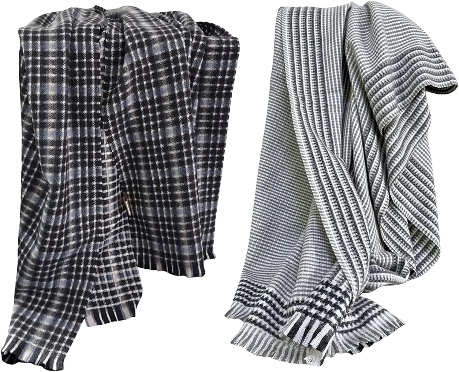 Authentic men's cashmere scarf, superb fabric, delight for your winter. (63x200)