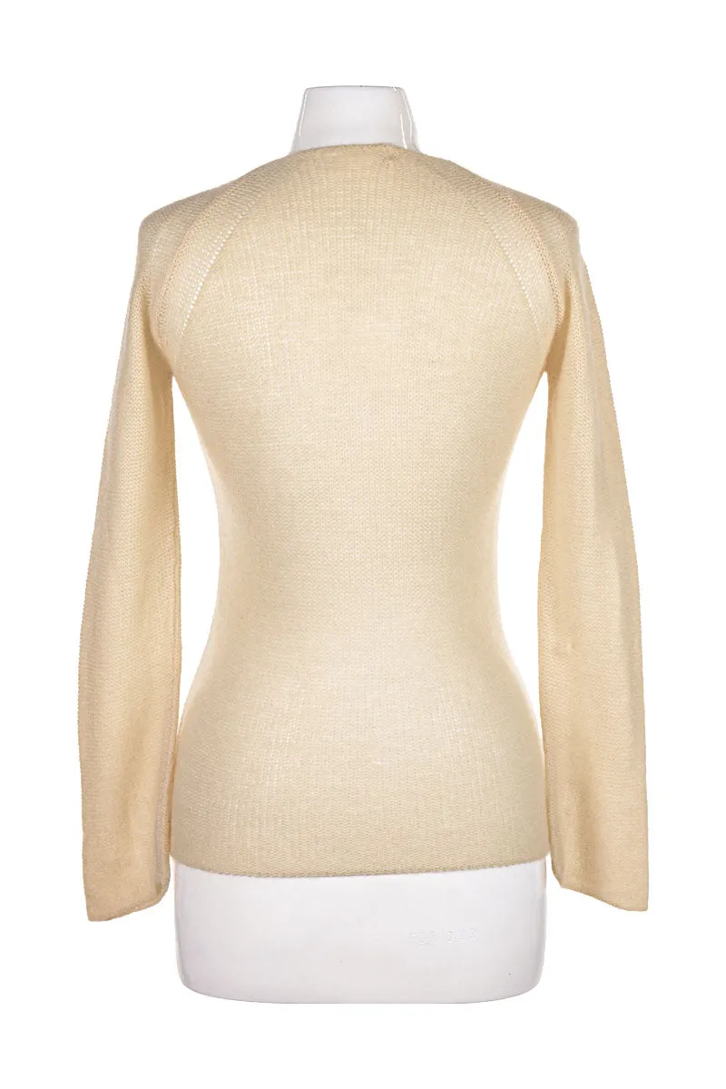Beige Vneck Sweater