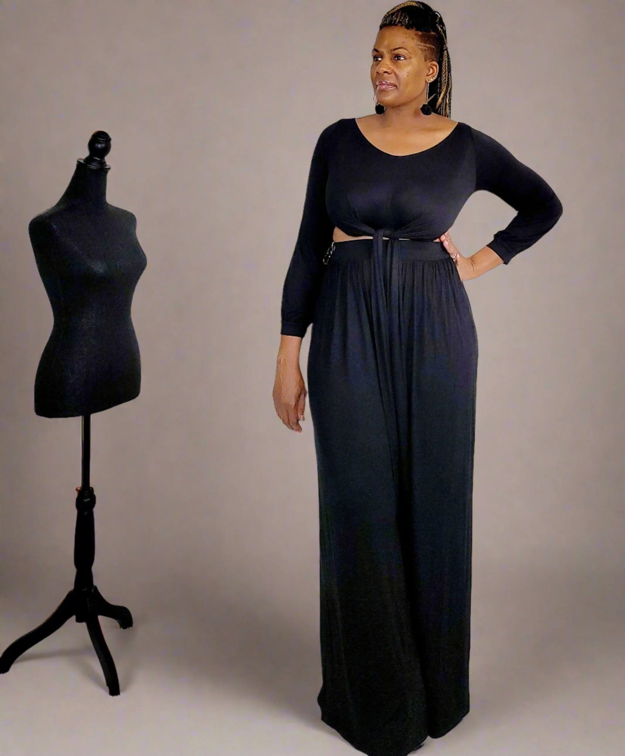 Black 2pc Wide Leg Set