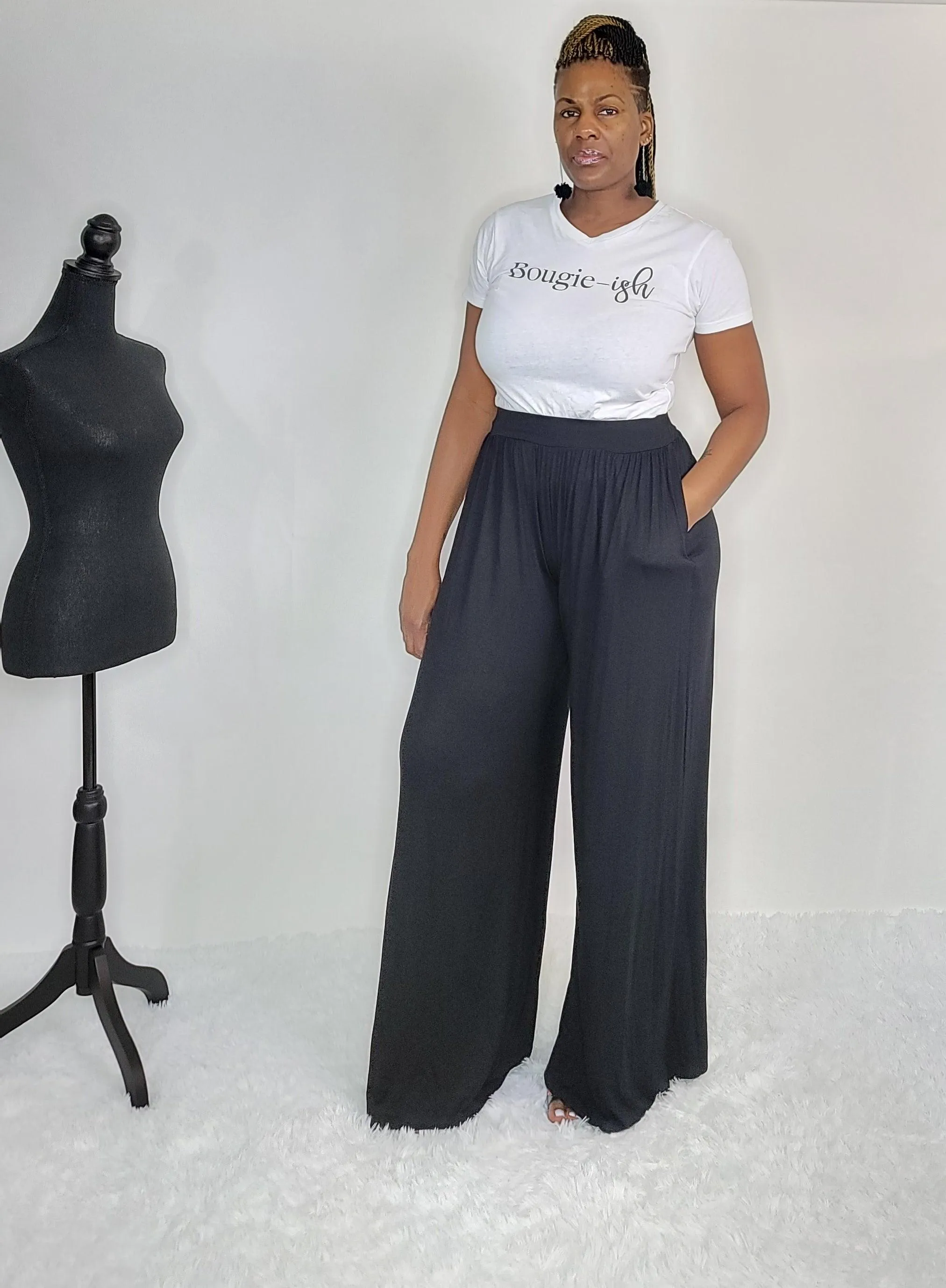 Black 2pc Wide Leg Set