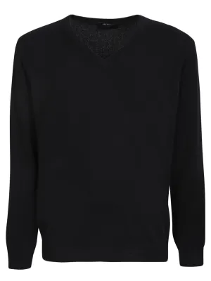 Black V-neck pullover
