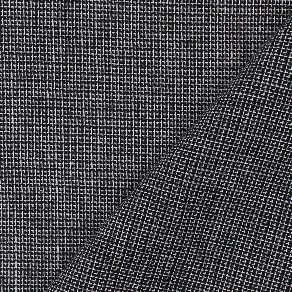Black-White Texture Dobby Cotton Shirting Woven Fabric
