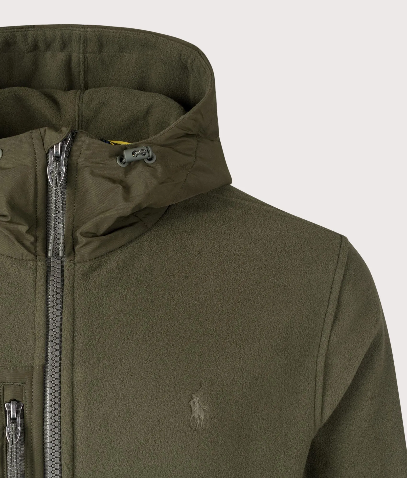 Brushed Fleece Hybrid Hooded Jacket