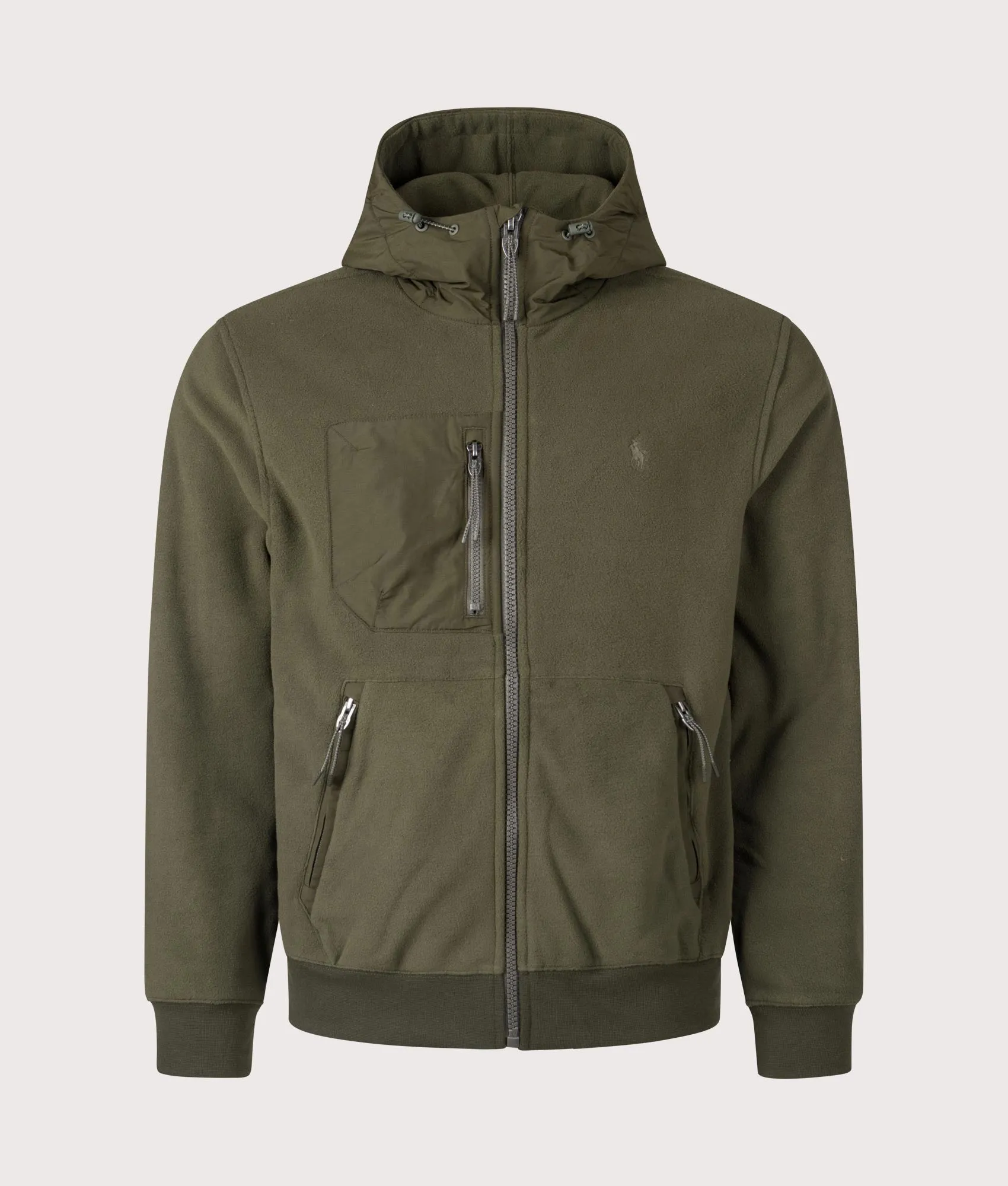 Brushed Fleece Hybrid Hooded Jacket
