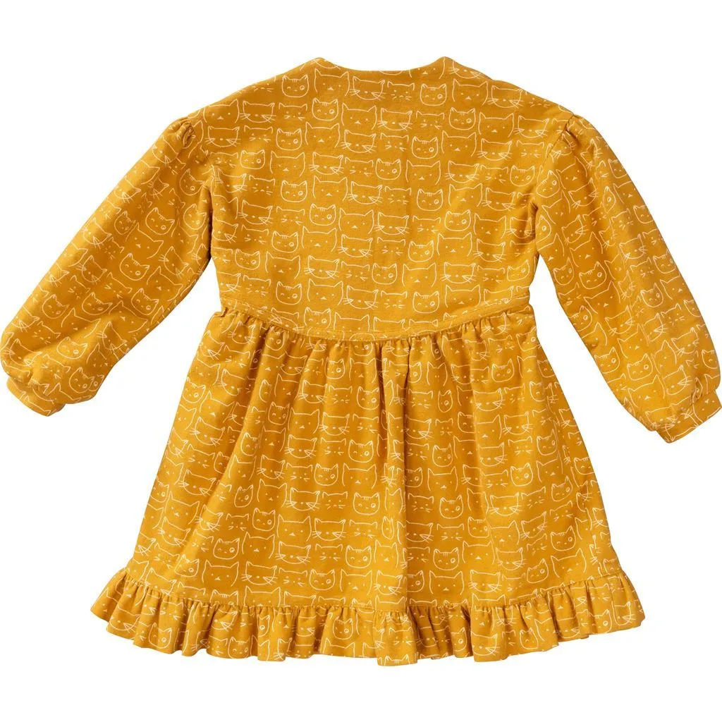 Burda Style Pattern B9309 Children's Dresses, Buttons at Front, with Trim and Pocket Variations
