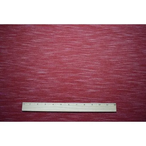 Burgundy/White Slubbed Waffle Knit Fabric