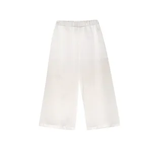 Chiffon Wide Trousers Cheer, White