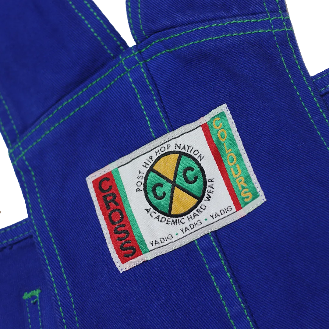Cross Colours Classic Brushed Twill Overalls - Cobalt Blue