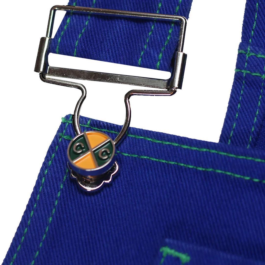 Cross Colours Classic Brushed Twill Overalls - Cobalt Blue