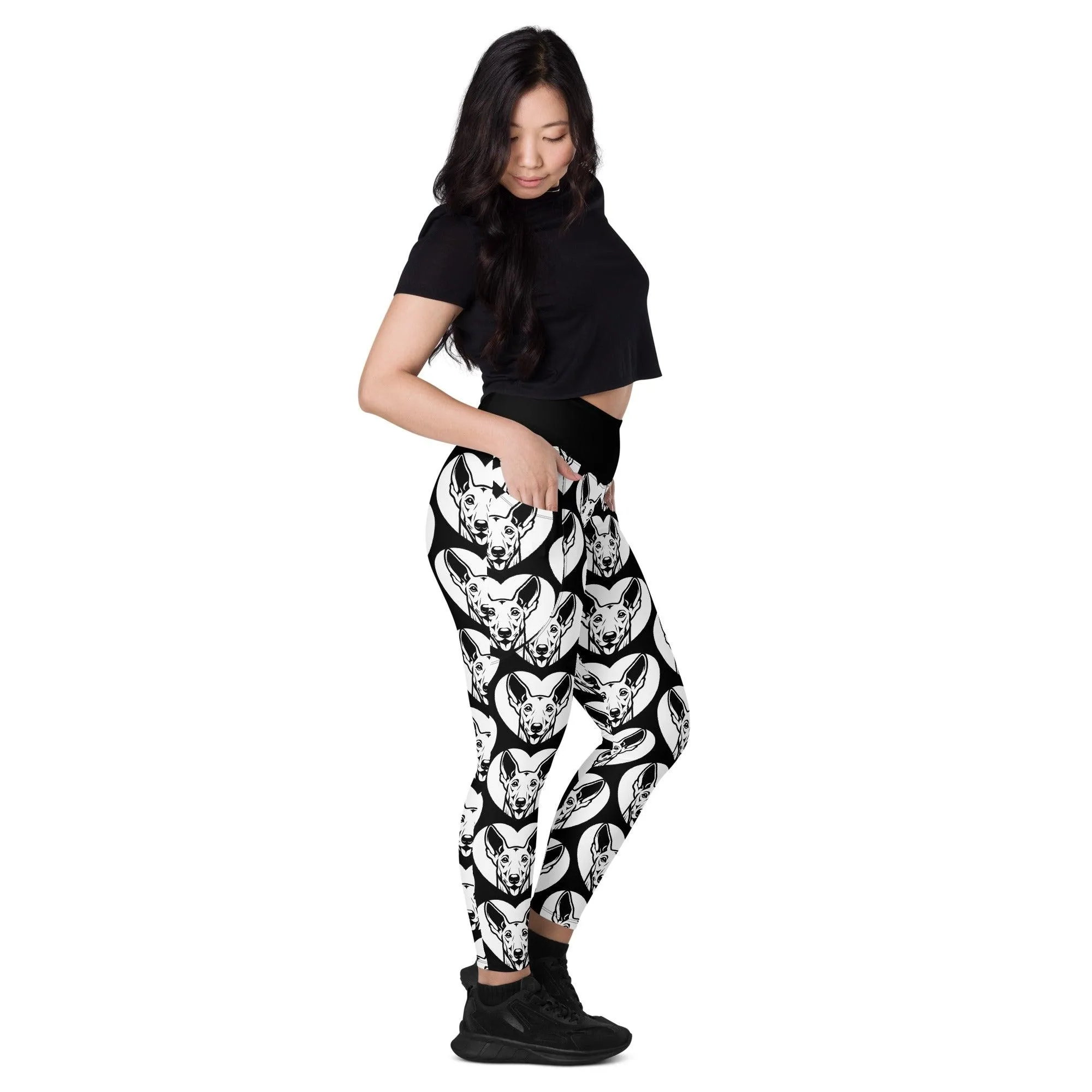 DOG BREED LEGGINGS with pockets - IBIZAN HOUND - HERTTAHOUND
