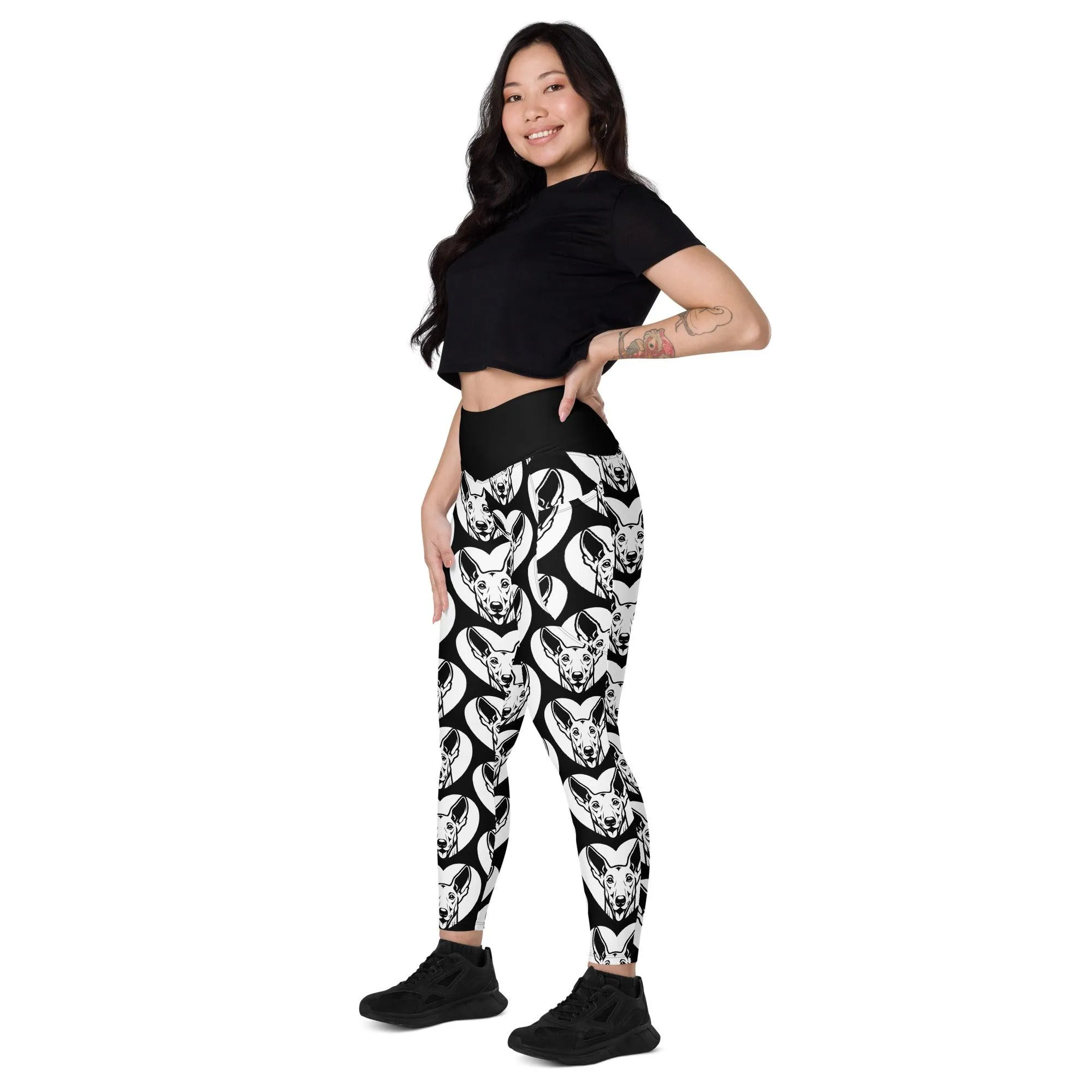 DOG BREED LEGGINGS with pockets - IBIZAN HOUND - HERTTAHOUND