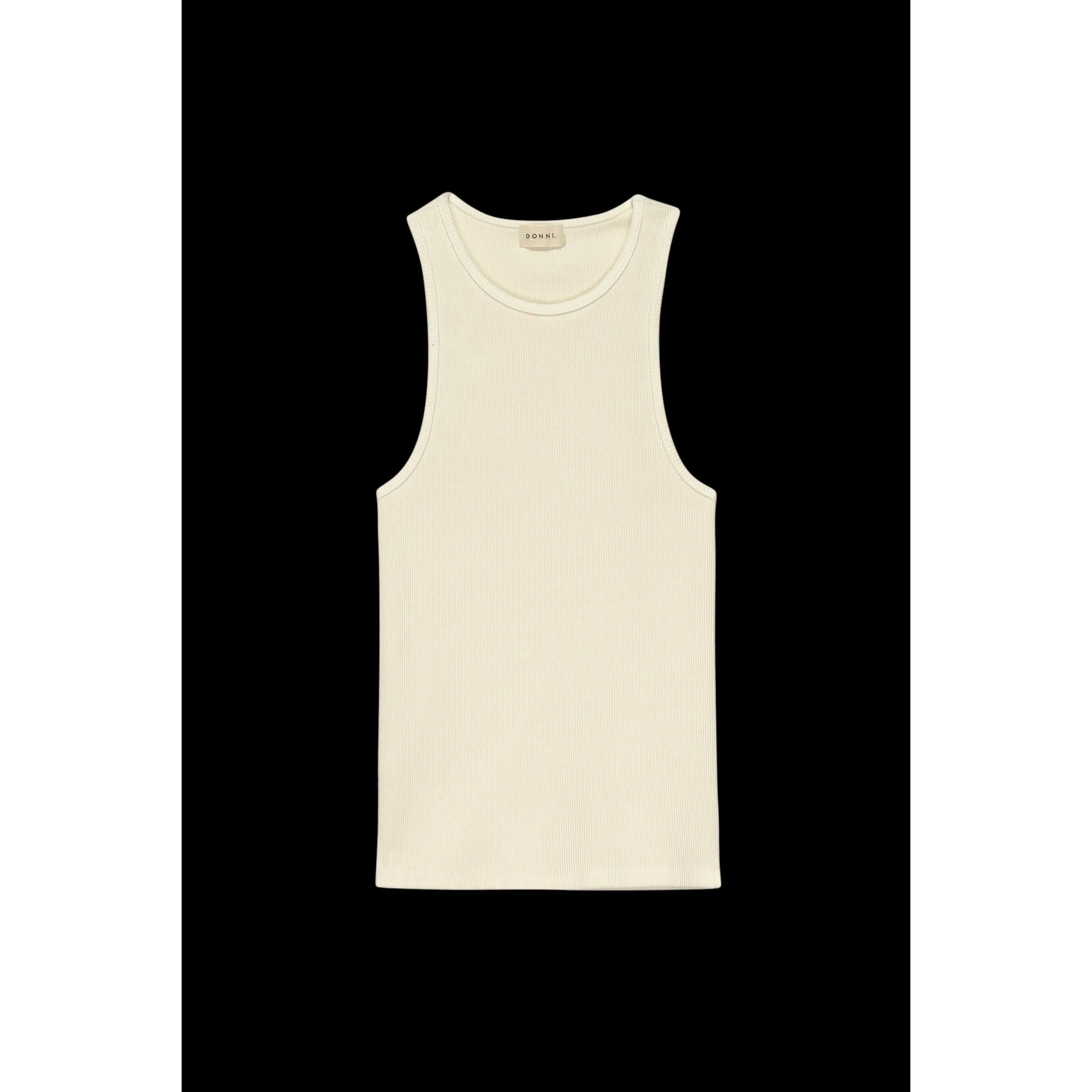 Donni The Rib Knit Tank Cream