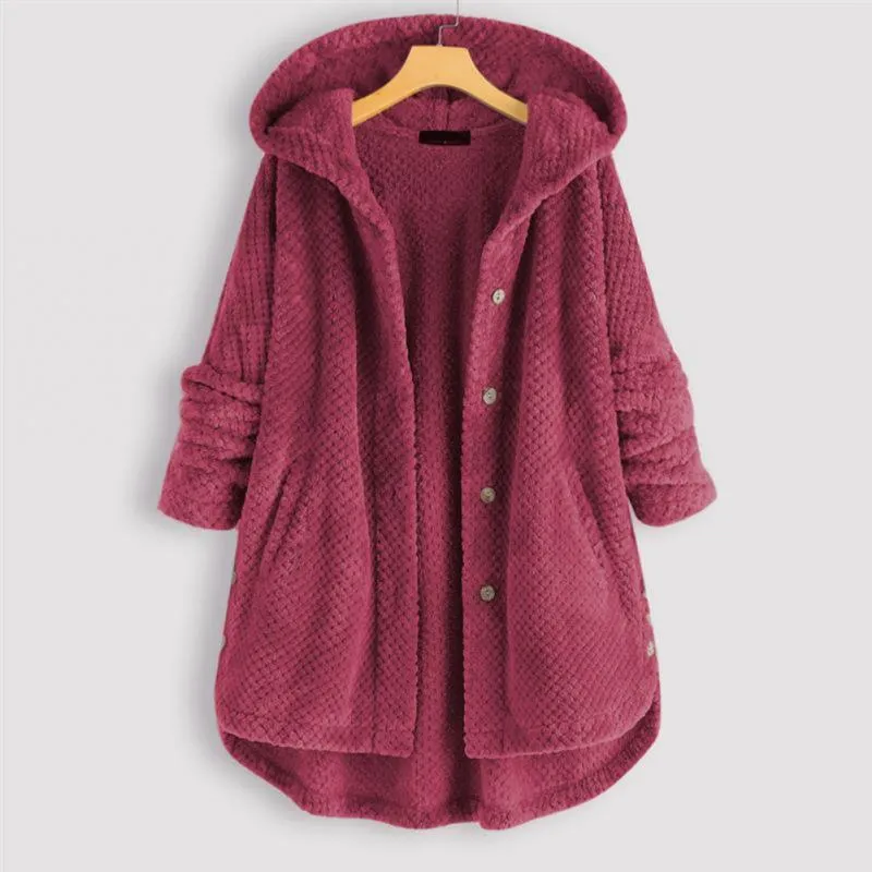 Eva™ - Soft Plush Hooded Coat