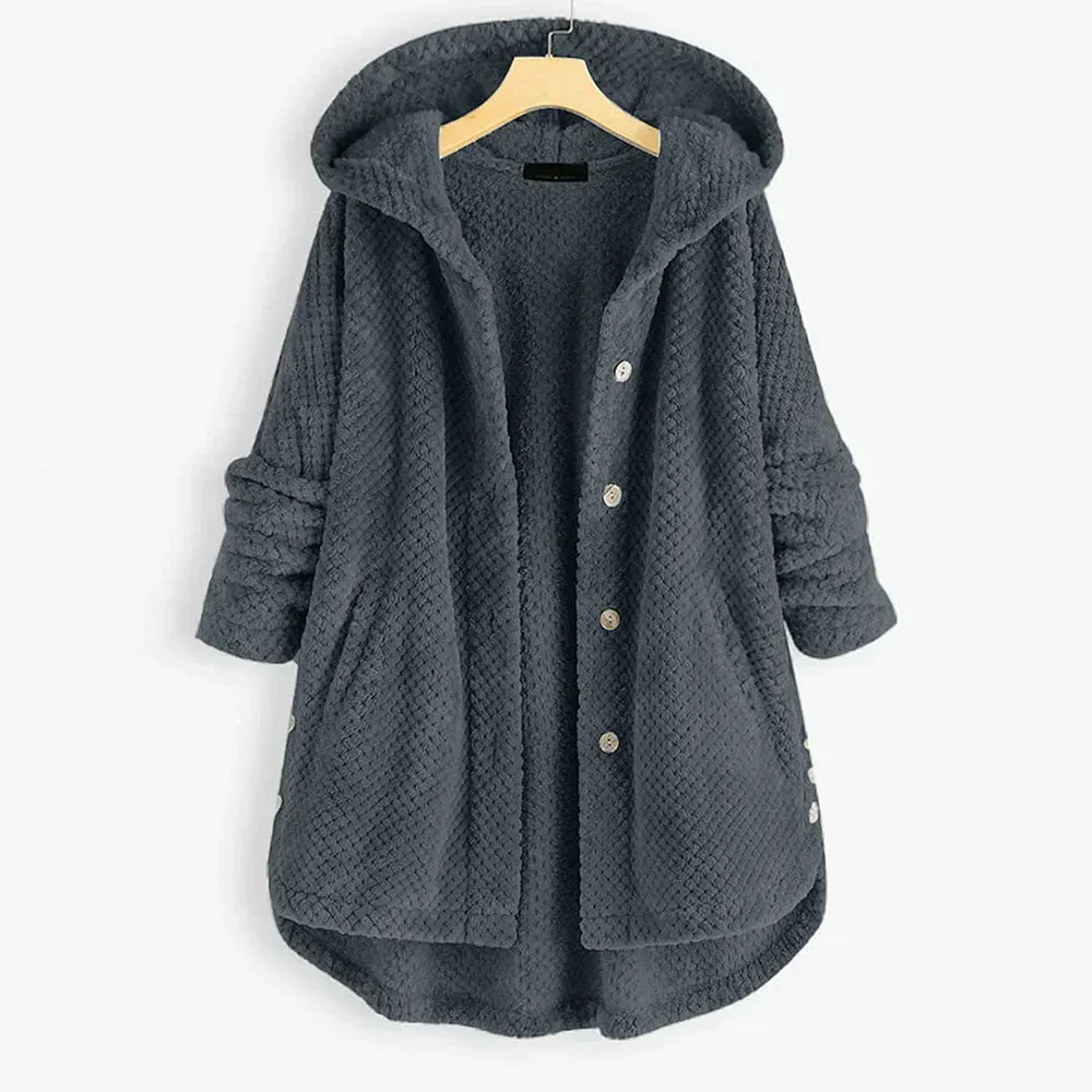 Eva™ - Soft Plush Hooded Coat