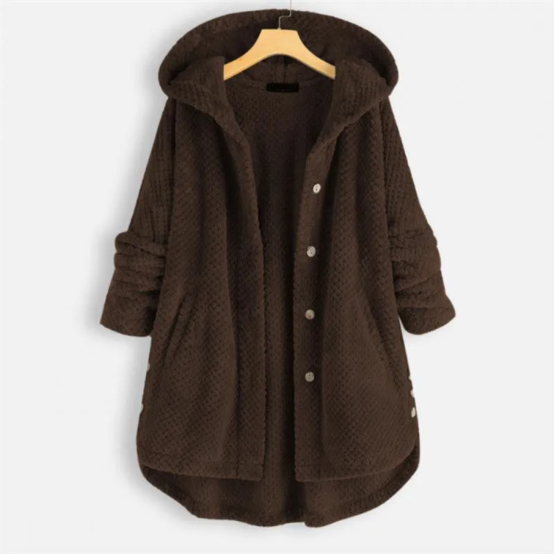 Eva™ - Soft Plush Hooded Coat