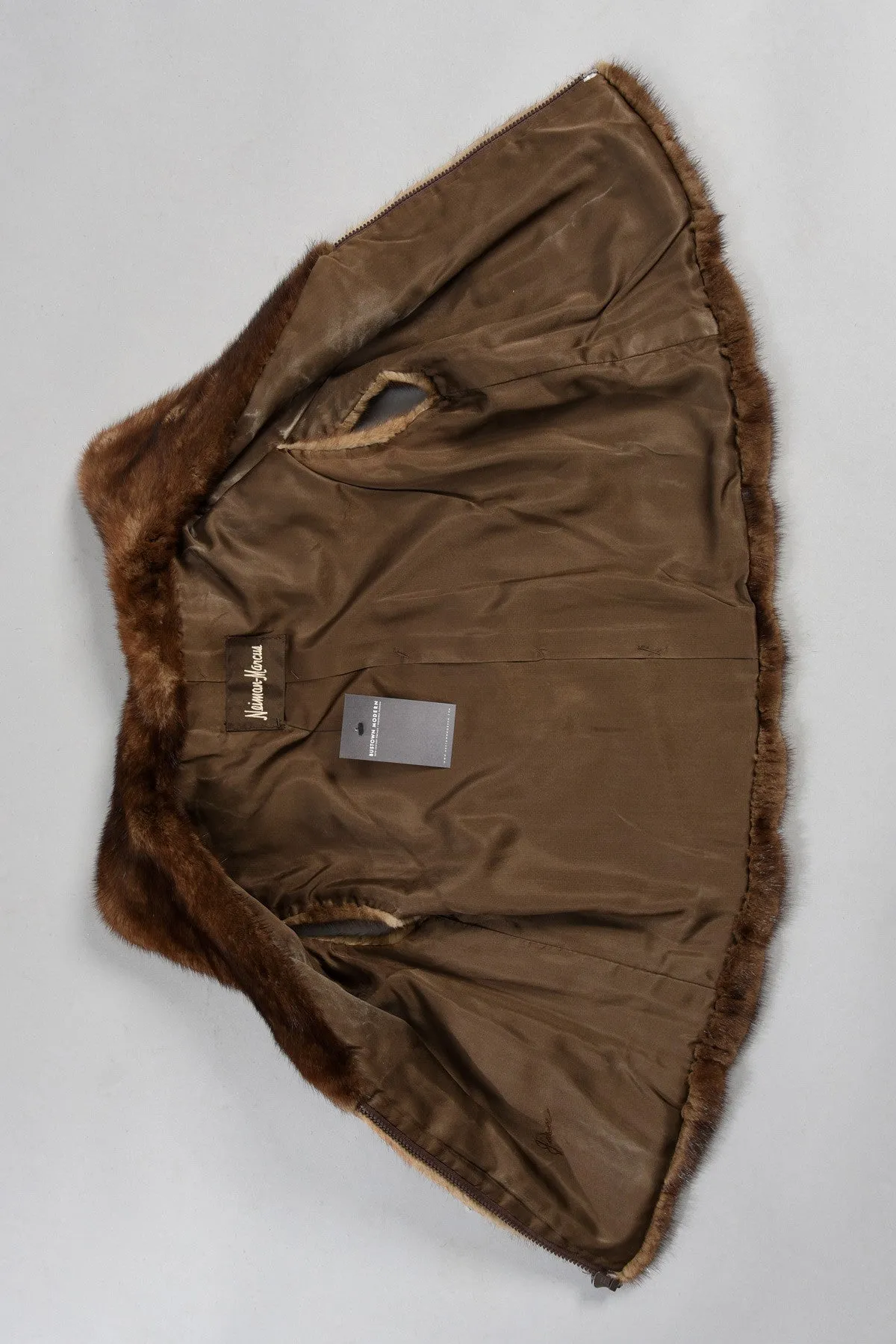 Excellent Neiman Marcus Cropped Mink Fur Gilet/Vest