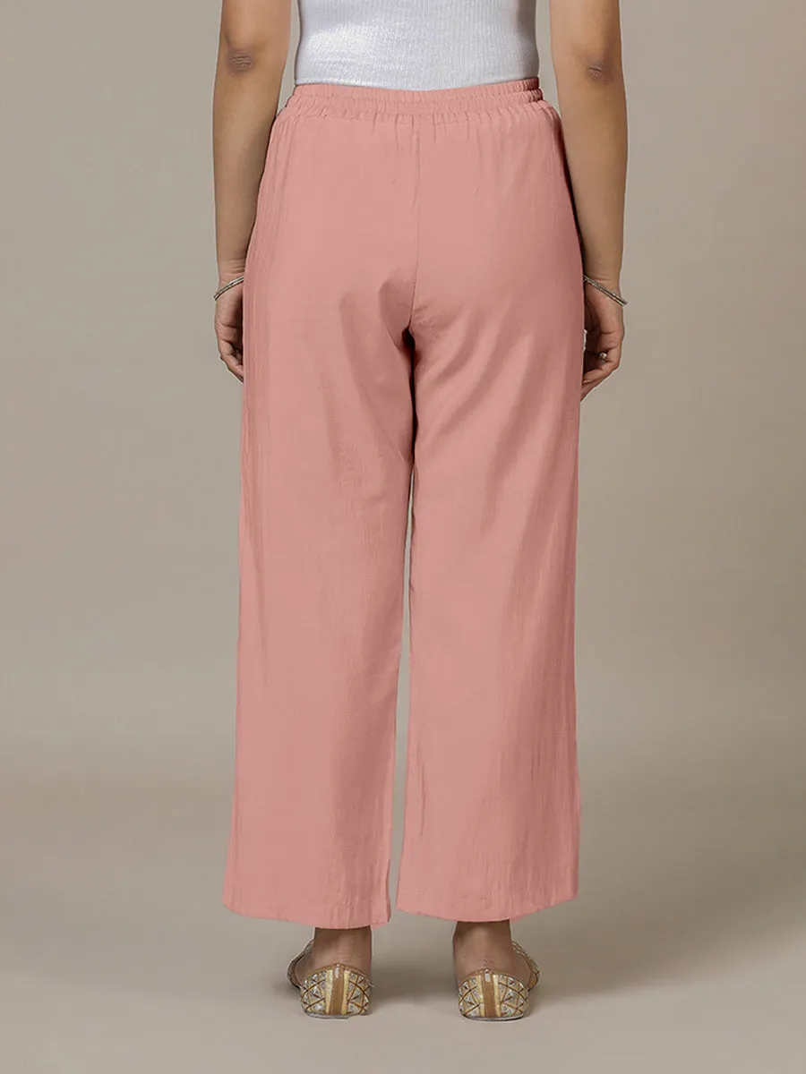 Fiza x Rozaana | Straight Pant in Sea Pink