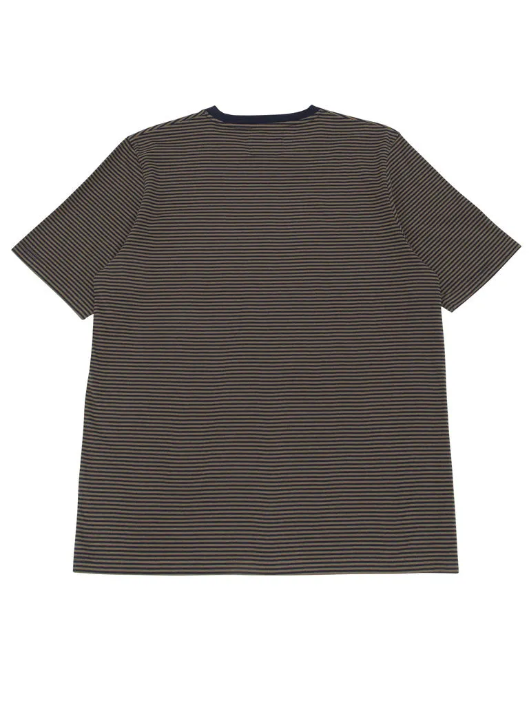 Folk 1x1 Stripe Tee in Navy Sage