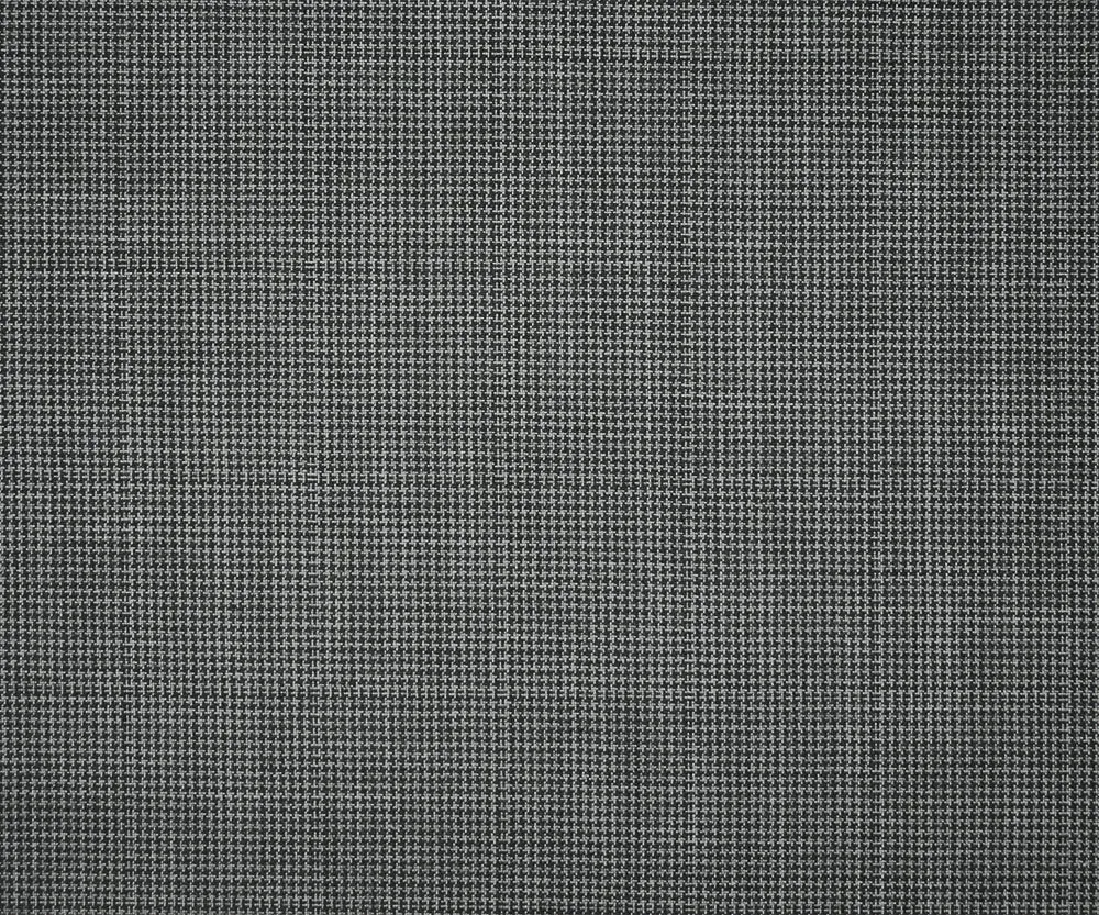 Gray-Black Poly-Wool Houndstooth Check Shirting Woven Fabric