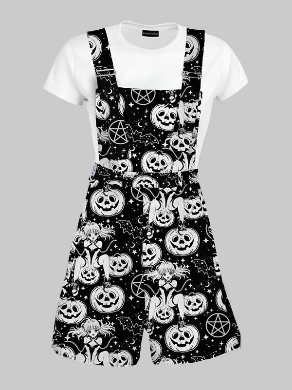 Halloween Anime Overall Shorts