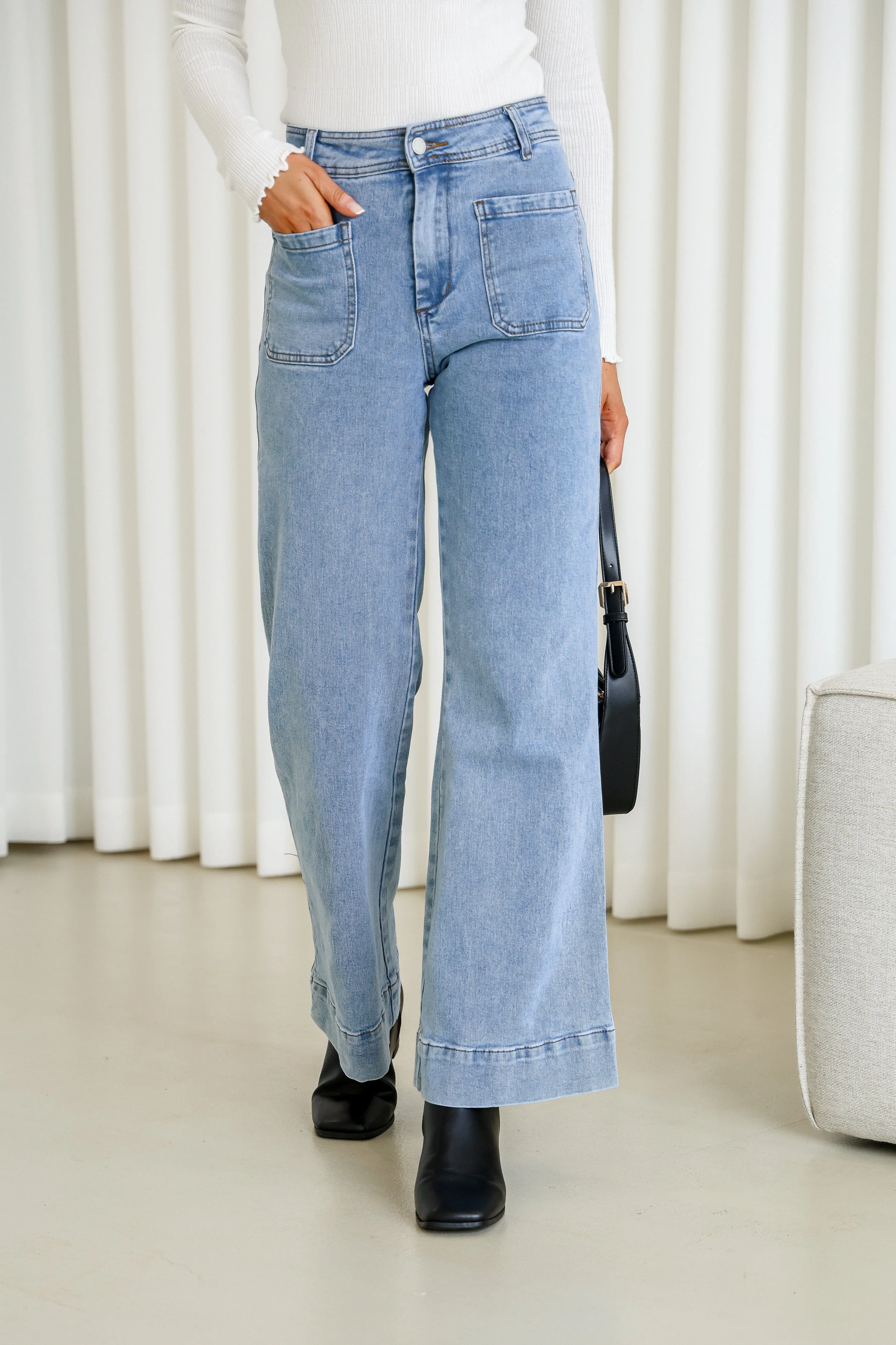 Hunter Jeans Front Pocket Straight Leg - Blue