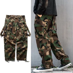 Japanese Retro Loose Camouflage Overalls
