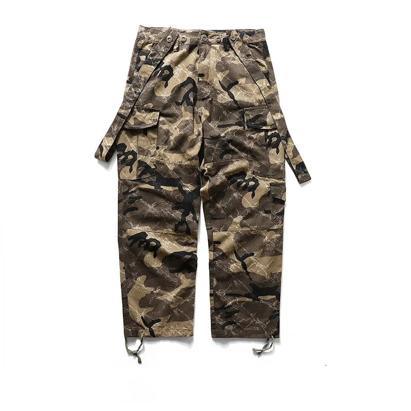 Japanese Retro Loose Camouflage Overalls