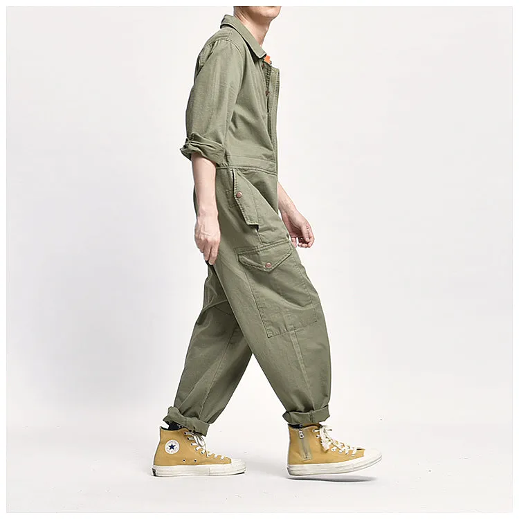 Japanese Retro Loose Overalls