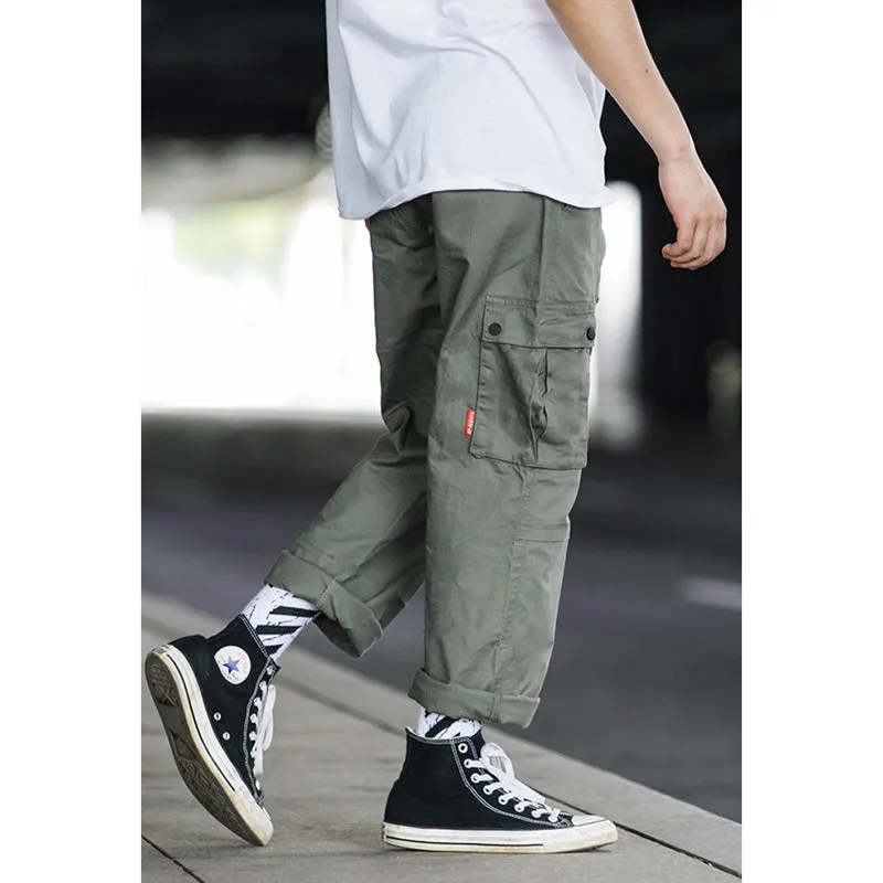 JAPANESE STRAIGHT-LEG LOOSE PANTS