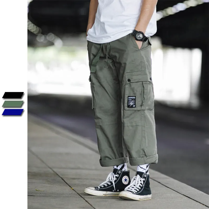 JAPANESE STRAIGHT-LEG LOOSE PANTS