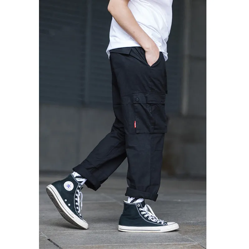 JAPANESE STRAIGHT-LEG LOOSE PANTS
