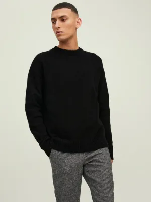 Knit Pullover Sweater - Black