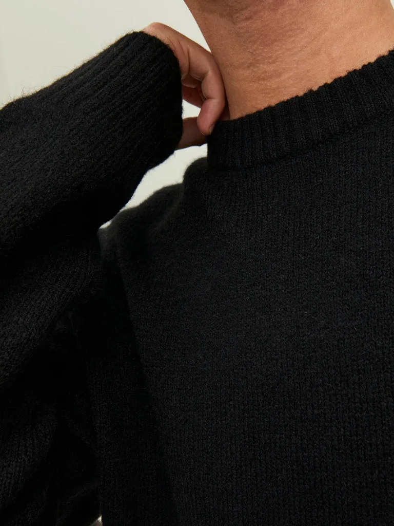 Knit Pullover Sweater - Black