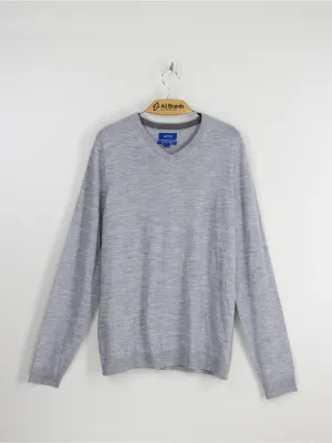 Men's Palin Solid V-Neck Sweater,Grey