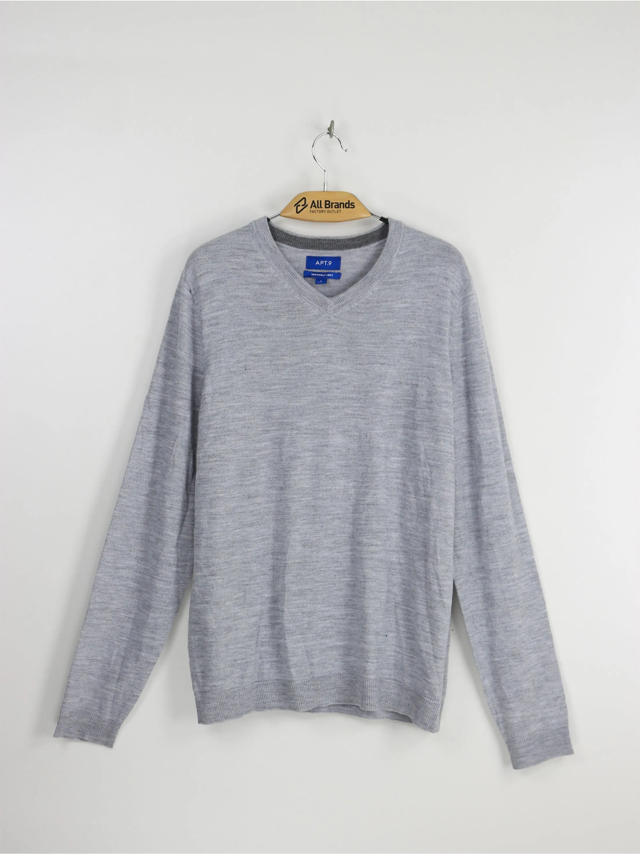 Men's Palin Solid V-Neck Sweater,Grey
