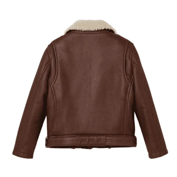 Men's RAF B3 Faux Shearling Bomber Leather Jacket