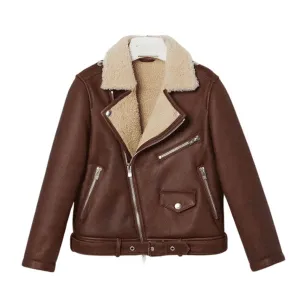Men's RAF B3 Faux Shearling Bomber Leather Jacket