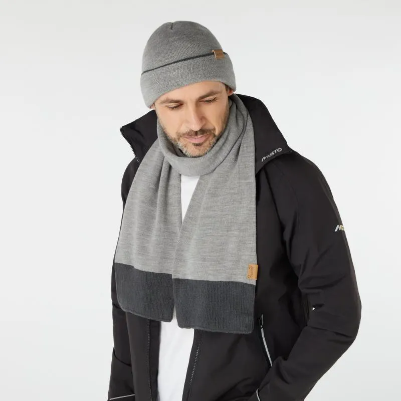 Musto Tipped Beanie and Scarf Gift Set - Grey Melange