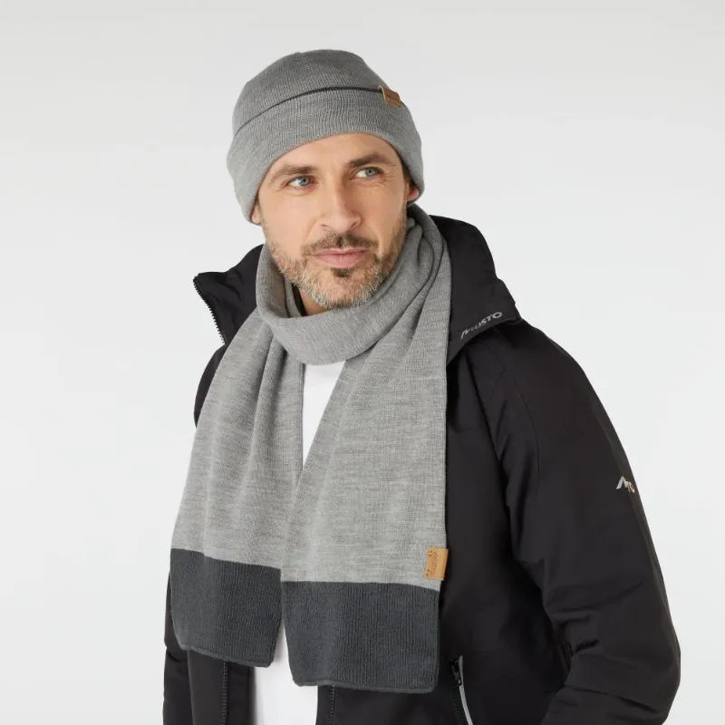 Musto Tipped Beanie and Scarf Gift Set - Grey Melange
