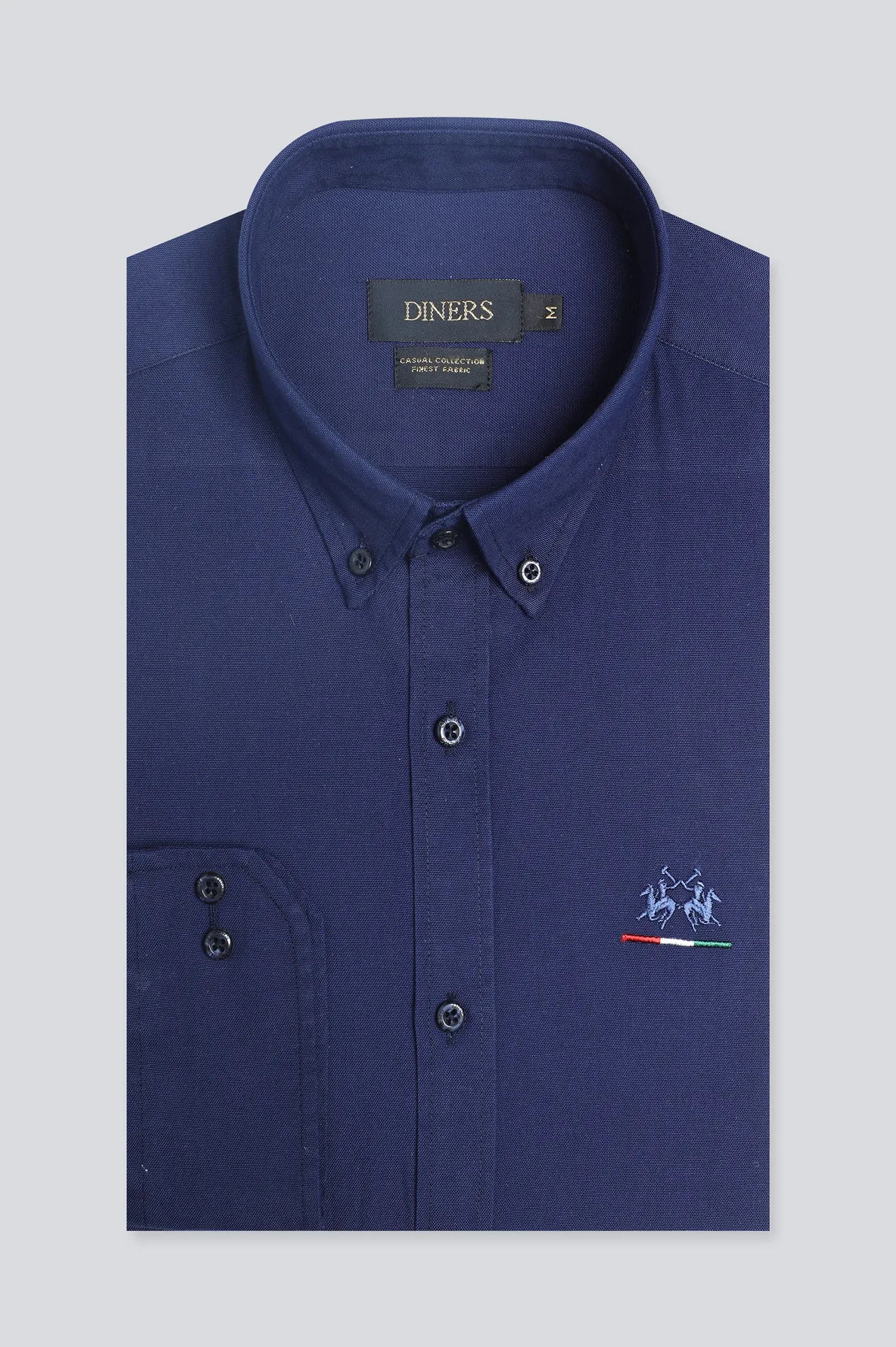 Navy Blue Texture Casual Shirt
