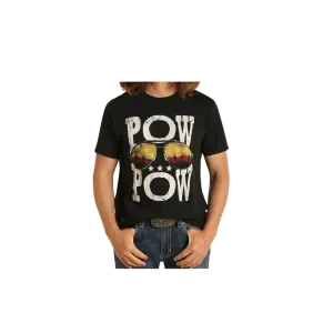 Panhandle Slim Men's Pow Pow Dale Brisby Graphic Black T Shirt