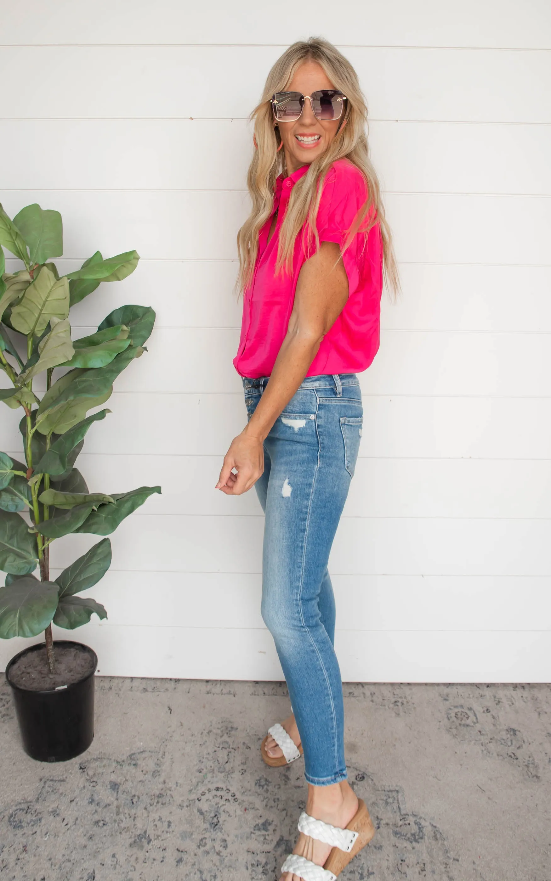 Prove Them Wrong Short Sleeve Button Up Top - Final Sale