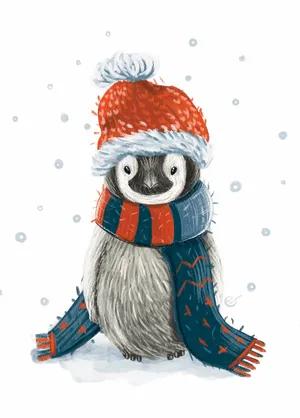 "Penguin" Winter Postcard